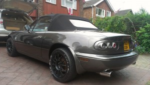 Maggy, the MX-5 BBR turbo, resprayed