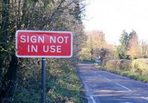 Useless sign