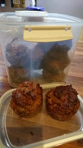 Tasty and health chocolate & ginger protein muffins